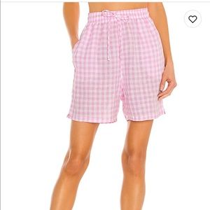 Frankies bikinis Lou Gingham Short in Pink Picnic